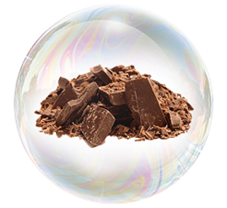La mezcla de carbohidratos de chocolate